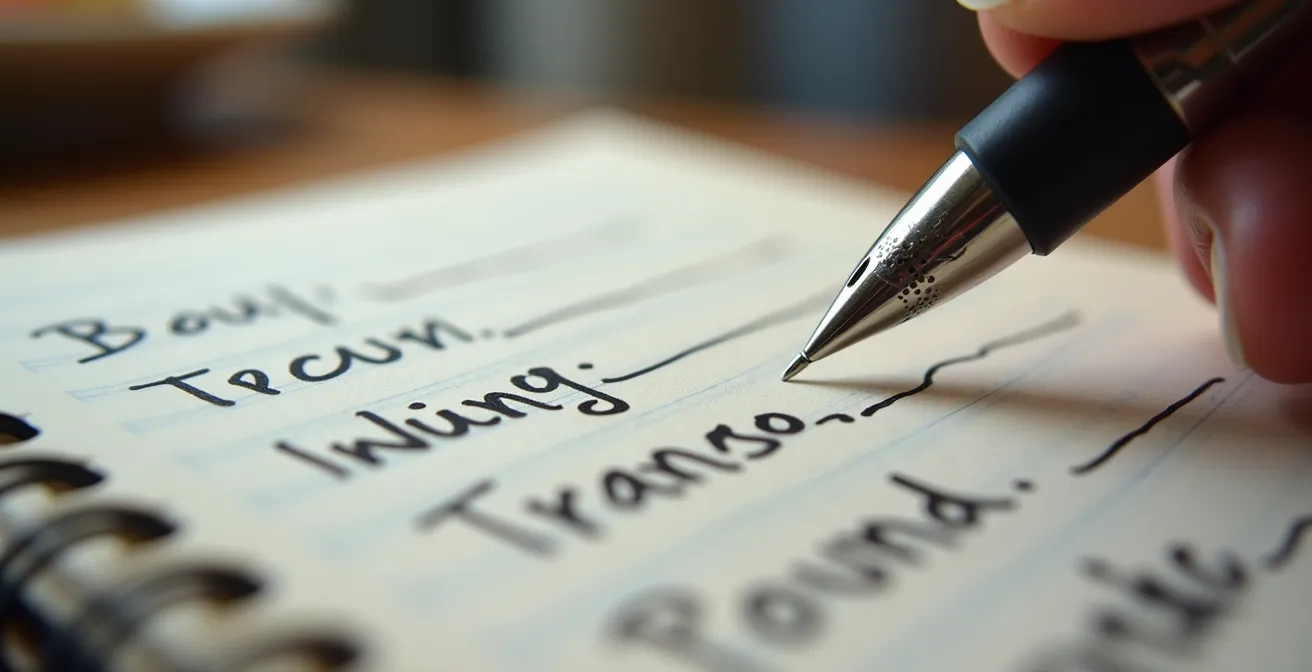 Gros plan sur un carnet manuscrit avec des notes personnalisées sur les préférences des clients